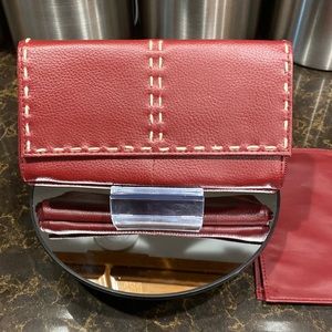 Elegant Red Leather Wallet